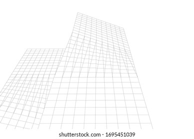 building 3d architecture, vector background