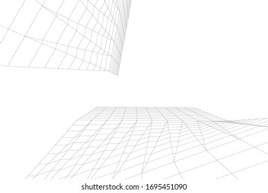 building 3d architecture, vector background