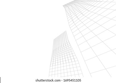 building 3d architecture, vector background