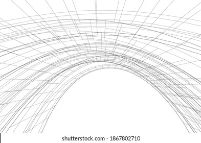 Fondo arquitectónico del dibujo 3d