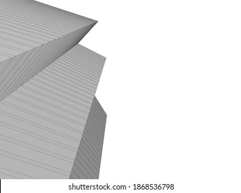 Building 3d drawing architecture background