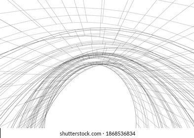 Fondo de arquitectura de dibujo 3d