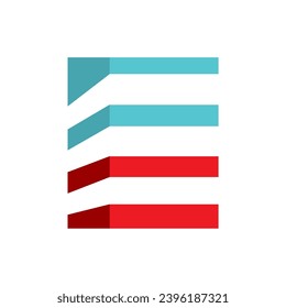 building 3D skyscraper vector logo