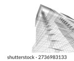 Building 3d structure. Architectural background. 