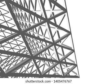 Building 3d structure. Architectural background