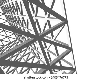 Building 3d structure. Architectural background