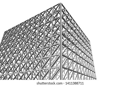 Building 3d structure. Architectural background. 