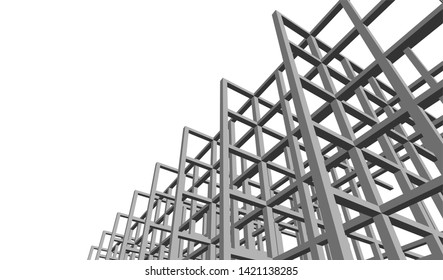 Building 3d structure. Architectural background. 