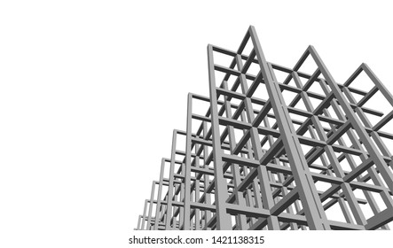 Building 3d structure. Architectural background. 