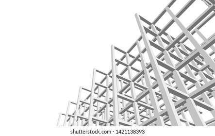 Building 3d structure. Architectural background. 