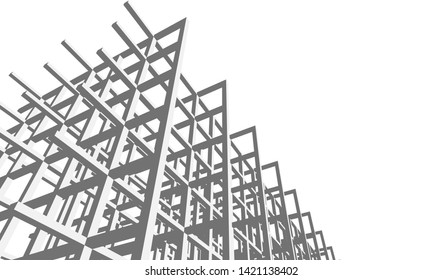 Building 3d structure. Architectural background. 
