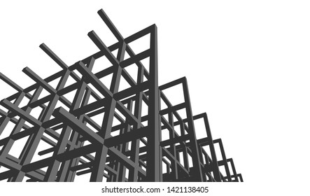 Building 3d structure. Architectural background. 