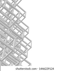 Building 3d structure. Architectural background. 