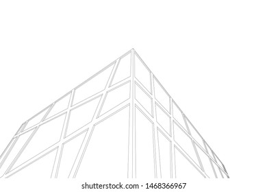 Building 3d structure. Architectural background. 