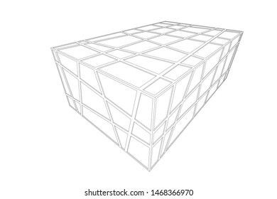 Building 3d structure. Architectural background. 