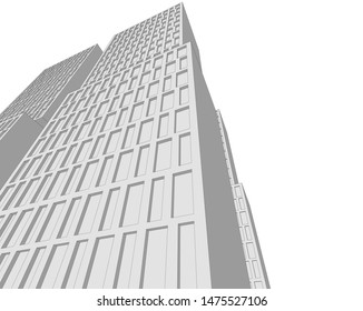Building 3d structure. Architectural background. 