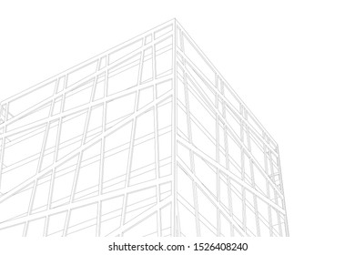 Building 3d structure. Architectural background. 