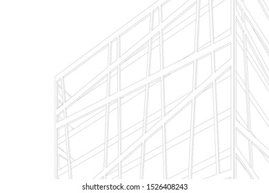 Building 3d structure. Architectural background. 