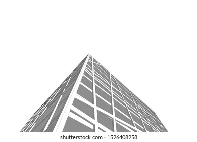 Building 3d structure. Architectural background. 