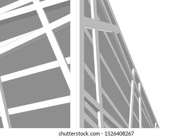 Building 3d structure. Architectural background. 