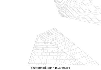Building 3d structure. Architectural background. 