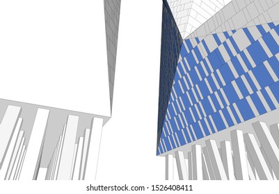 Building 3d structure. Architectural background. 
