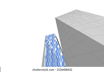 Building 3d structure. Architectural background. 