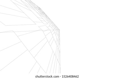 Building 3d structure. Architectural background. 