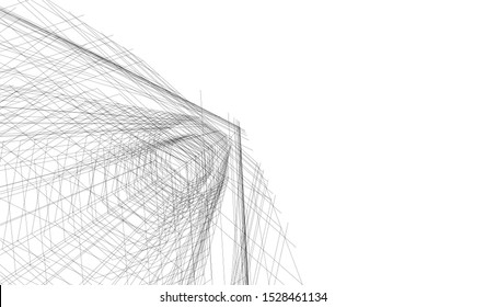 Building 3d structure. Architectural background. 
