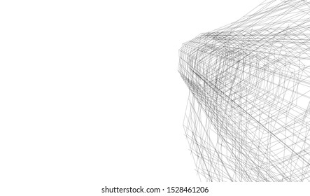 Building 3d structure. Architectural background. 