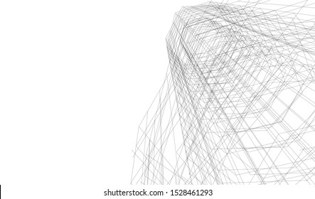 Building 3d structure. Architectural background. 