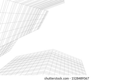 Building 3d structure. Architectural background. 