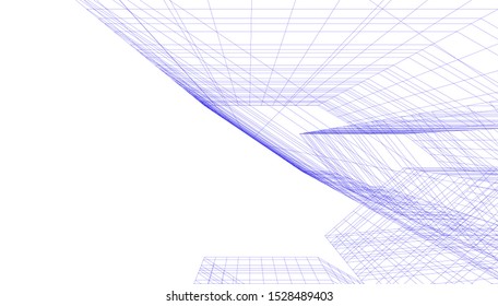 Building 3d structure. Architectural background. 
