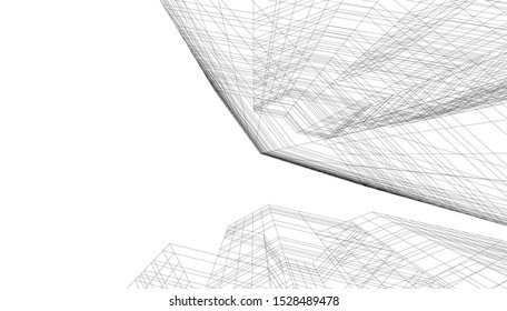 Building 3d structure. Architectural background. 
