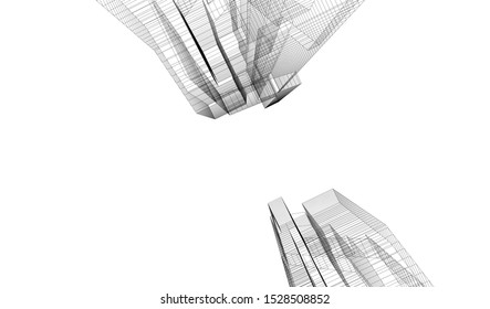Building 3d structure. Architectural background. 