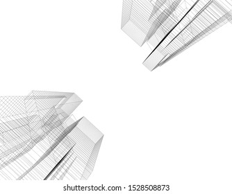Building 3d structure. Architectural background. 