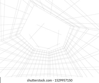 Building 3d structure. Architectural background. 