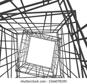 Building 3d structure. Architectural background. 
