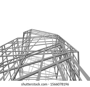 Building 3d structure. Architectural background. 
