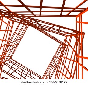 Building 3d structure. Architectural background. 