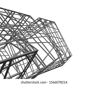 Building 3d structure. Architectural background. 