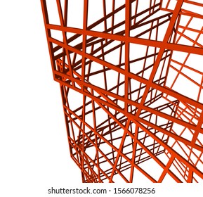 Building 3d structure. Architectural background. 
