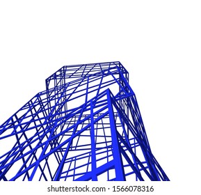 Building 3d structure. Architectural background. 