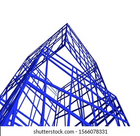 Building 3d structure. Architectural background. 