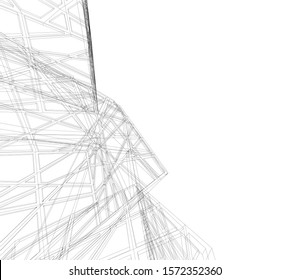 Building 3d structure. Architectural background. 