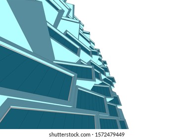 Building 3d structure. Architectural background. 
