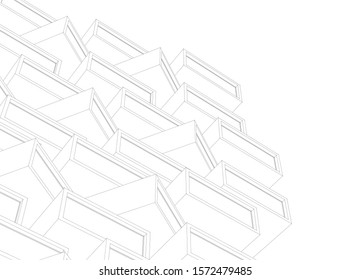 Building 3d structure. Architectural background. 