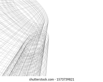 Building 3d structure. Architectural background. 