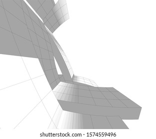 Building 3d structure. Architectural background. 