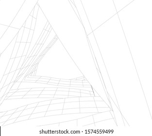 Building 3d structure. Architectural background. 